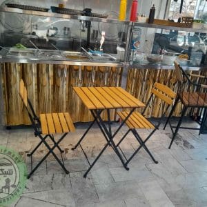 میز و صندلی تاشو دو نفره